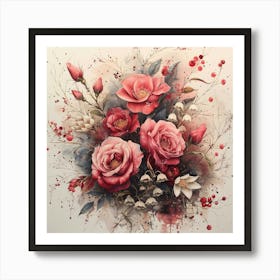 Bouquet Of Roses 3 Art Print