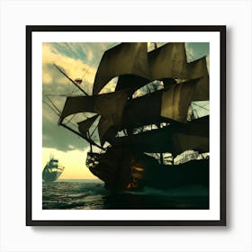 Battle on the seas Art Print