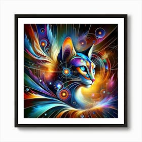 Psychedelic Cat 1 Art Print