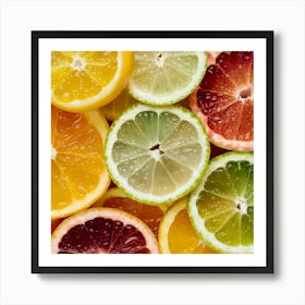 Citrus Fruit Slices 4 Art Print