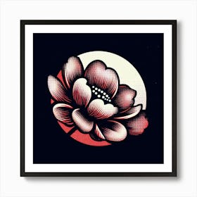 Flower In The Moon Art Print