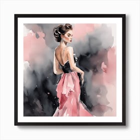 Watercolor Fashion Illustration 2 Art Print