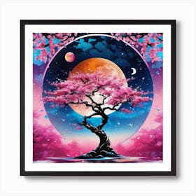 Cherry Blossom Tree Art Print