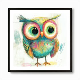 Colorful Owl 3 Art Print