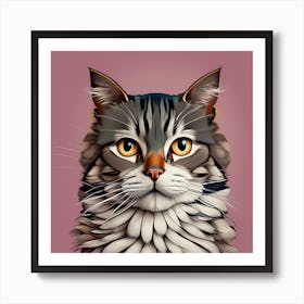 Portrait Of A Cat Art Print