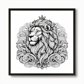 Lion Head Art Print