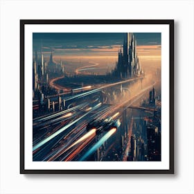 Futuristic City 7 Art Print