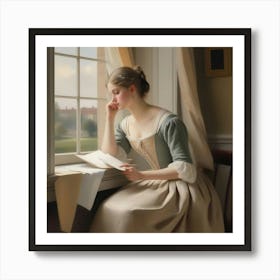 Girl Reading Art Print