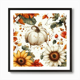 Fall pumpkin Art Print