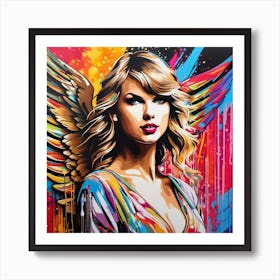 Angel Taylor Swift Art Print