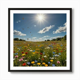 Wildflower Meadow 1 Art Print