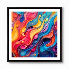 Abstract Colorful Abstract Painting 5 Art Print