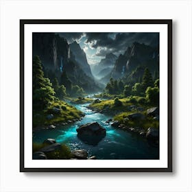 Fantasy Landscape Painting 19 Art Print