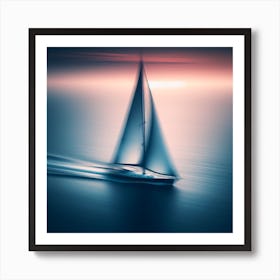 Abstract, A Sailing boat 2 Art Print