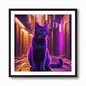 Cat In The City Art Print