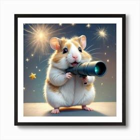 Hamster With Telescope 5 Art Print