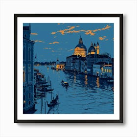 A Venice With Grand Canal Lofi Illustration 1720474664 1 Affiche