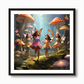 Fairies In The Forest Art Print