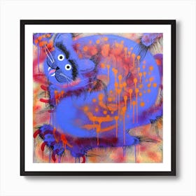Blue Tiger. Wild cat Art Print