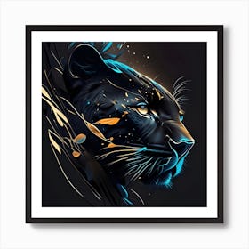 Beautiful Black Panther Art Print