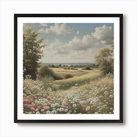 Field Of Daisies Art Print