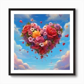 Heart of roses Art Print