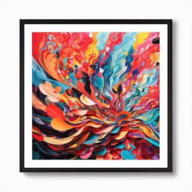 Abstract Colourful Painting Art Print