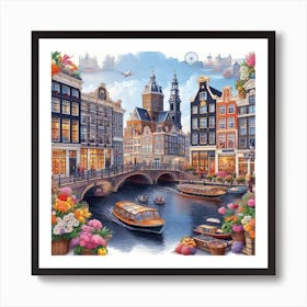 Amsterdam Canals 1 Art Print