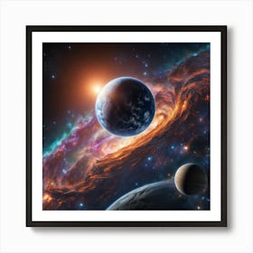 Stunning Deep Space Galaxies And Stars Art Hyperrealistic 908967256 Art Print