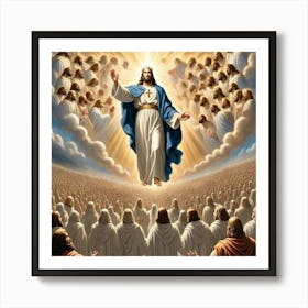 Jesus In Heaven 1 Art Print