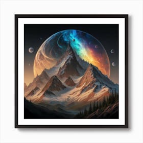 Space Landscape Art Print