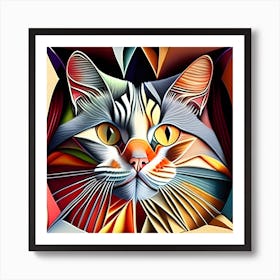 Catfacemulti Art Print