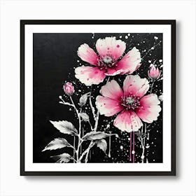 Pink Cosmos 5 Art Print