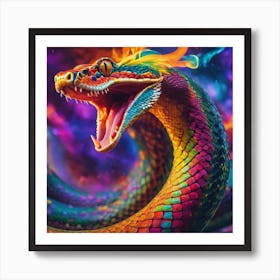 Colorful Snake Art Print