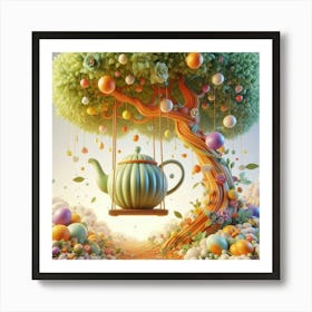 Teapot In A Tree Art Print