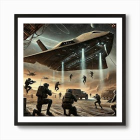 Phantom Class Ship Deploying Strike Team Converted Art Print