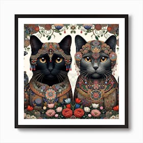 The Majestic Cats 1 Art Print