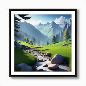 Landscape Painting 124 Art Print