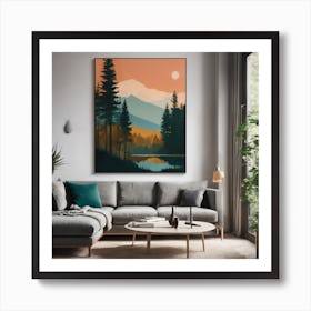 Mountain Landscape Canvas Art Art Print