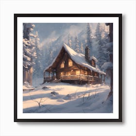 Cabin In The Woods Art Print