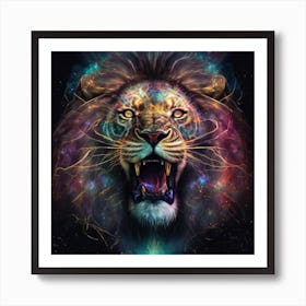 Iridescent Roar, Lion Art Print