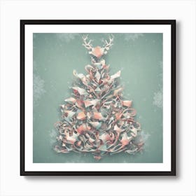 Christmas Tree, Christmas Tree, Christmas vector art, Vector Art, Christmas art Art Print