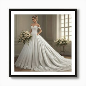 Bride In A Wedding Dress Art Print