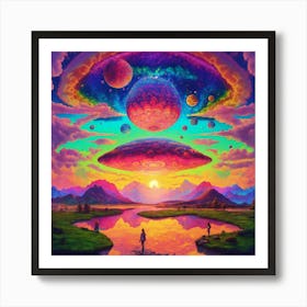 Psychedelic And Trippy Motivation (1) Art Print