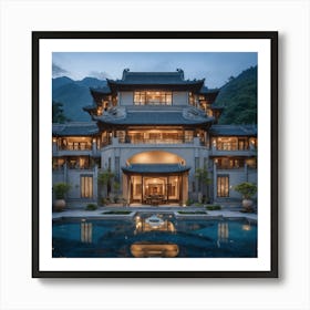 Chinese Mansion Art Print