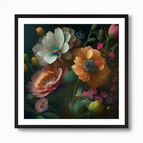 Flowers In A Vase 6 Art Print