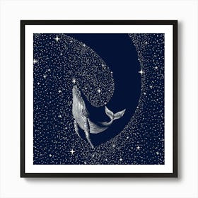 Starry Whale SQUARE Art Print