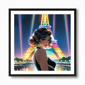 Paris Eiffel Tower cvh Art Print