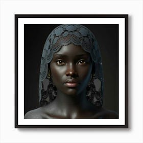 Portrait Of A Black Woman Art Print