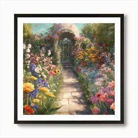 Garden Of Flowers Art Print